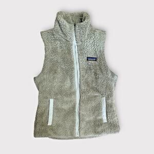 Patagonia Los Gatos Sherpa Fleece Vest Womens S Beige Oatmeal